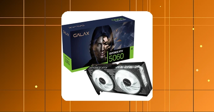 Placa de Vídeo Galax RTX5060 1-Click OC NVIDIA GeForce 8GB 128bits GDDR7 G-SYNC DirectX 12 Ultimate - 56NSN8MDDCOC