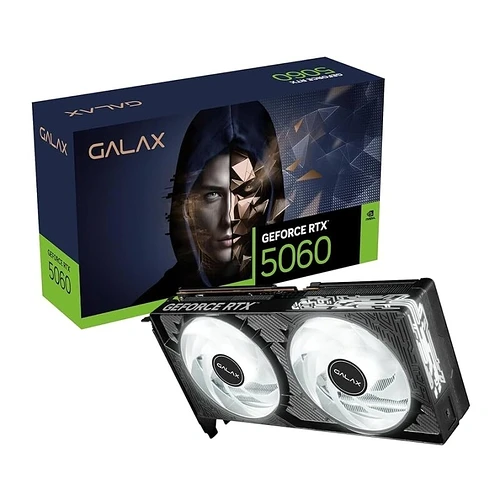 Placa de Vídeo Galax RTX5060 1-Click OC NVIDIA GeForce 8GB 128bits GDDR7 G-SYNC DirectX 12 Ultimate - 56NSN8MDDCOC