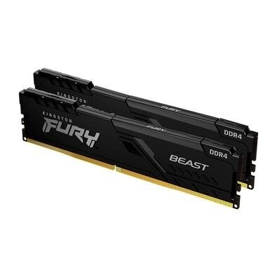 Memória RAM Kingston Fury Beast 64GB (2x32GB) 3200MHz DDR4 CL16 Preto - KF432C16BBK2/64